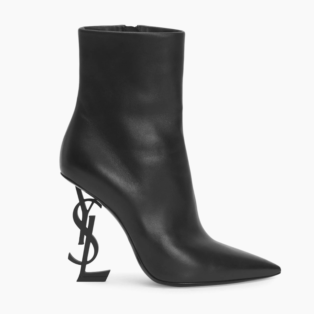 Saint Laurent  Opyum Leather Booties 38